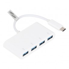 [강원전자] NETmate NM-CC304 (USB C타입 to USB3.0허브/4포트/무전원) [화이트]
